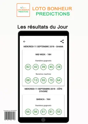 Loto Bonheur Predictions android App screenshot 1